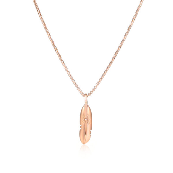 FEATHER ROSE NECKLACE